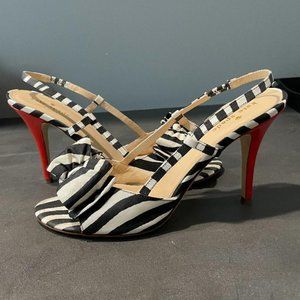 Kate Spade Black And White Pumps. 8 1/2 B. Euc. S… - image 1